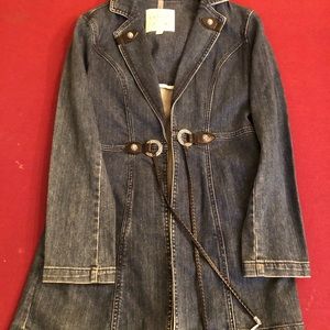 Brighton denim trench coat jacket